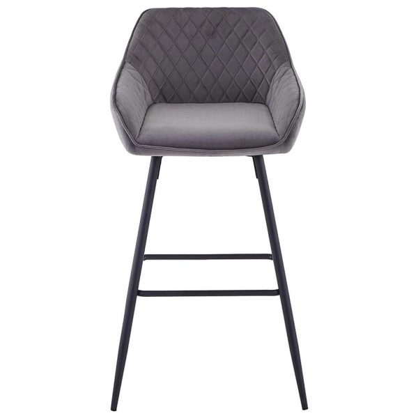 Dublin Grey Velvet Bar Stool ChairsDirect.ie Stylish & Modern